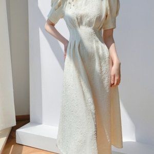 Ladies white slim dress